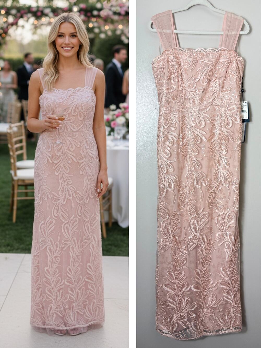 NWT ADRIANNA PAPELL DRESS PINK WEDDING GUEST MOTHER OF THE BRIDE EVENING FORMAL